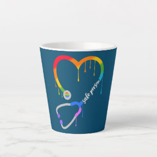 Sichere Person Herz Stethoskop Krankenschwester CN Milchtasse