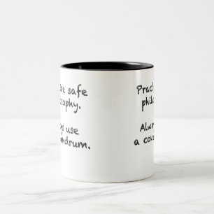 Sichere Philosophiekaffee-Tasse Zweifarbige Tasse