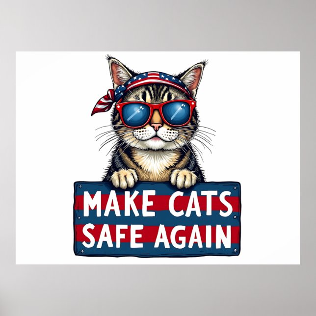 Sichere Wahlen für Trump Poster (Vorne)