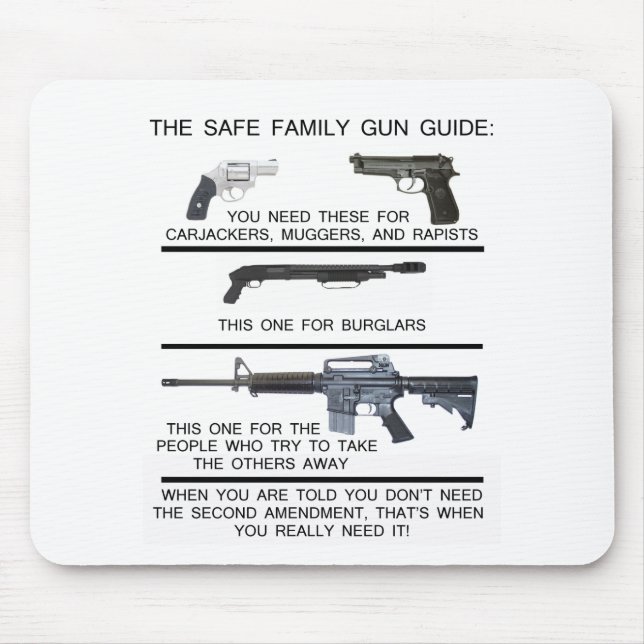 SICHERER FAMILIEN-GEWEHR-FÜHRER MOUSEPAD (Vorne)