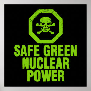 Sicherer grüner Nuklearer Power Poster