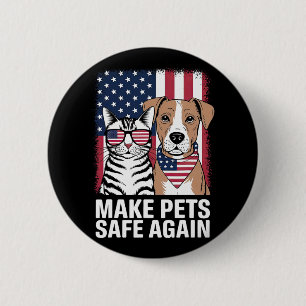 Sicherer Hund für Haustiere 2024 Debatte Cat Dog Button