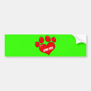 Sicherer Liebe-Druck- LIEBE-HUNDE-HERZZEILE DRUCKE Autoaufkleber