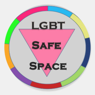 Sicherer Raum LGBT Runder Aufkleber