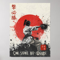 Sicherer Sieg Traditionelle Karate-Schlagkunst