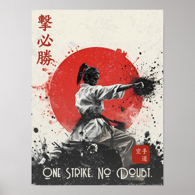 Sicherer Sieg Traditionelle Karate-Schlagkunst Poster (Vorne)