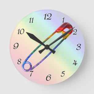 Sicheres Button Runde Wanduhr