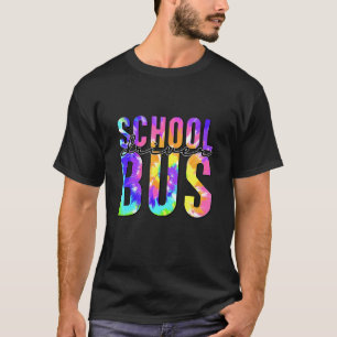 Sicheres Fahren zurück zum Schulbusfahrer Gefärbte T-Shirt