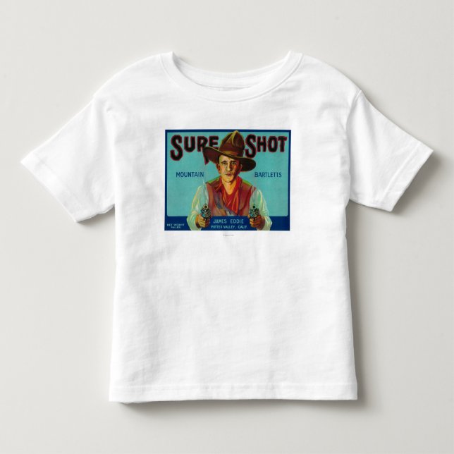 Sicheres Schuss-Birnen-Kiste LabelPotter Tal, CA Kleinkind T-shirt (Vorderseite)