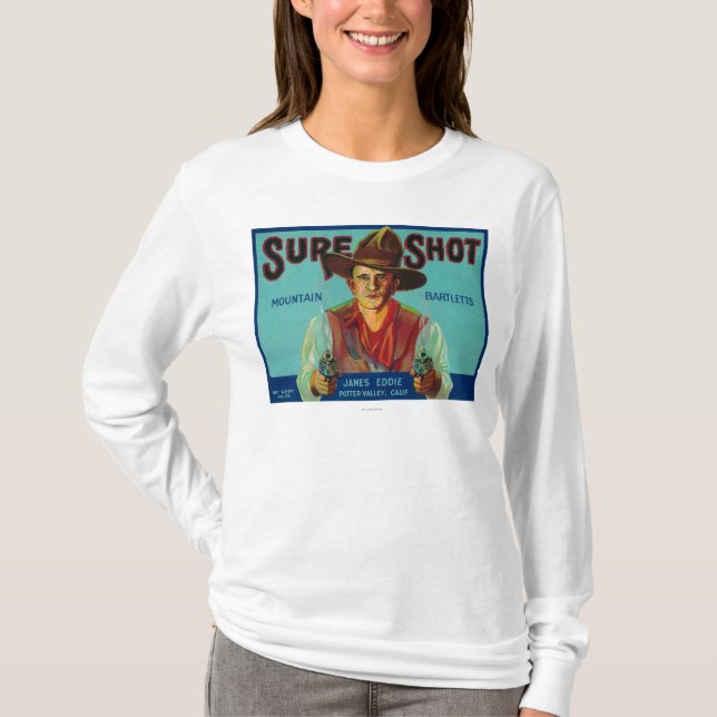 Sicheres Schuss-Birnen-Kiste LabelPotter Tal, CA T-Shirt (Vorderseite)