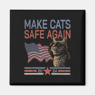 Sicheres Shirt für Katzen Funny 2024 Katzen Liebha Magnet