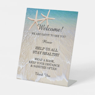 Sicherheit bei Hochzeiten am Starfish Beach Sockelschild