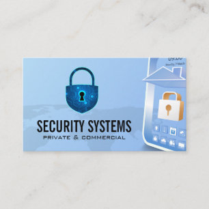 Sicherheit Cyber Lock   Smartphone-Technik Visitenkarte