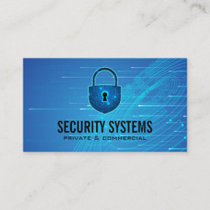 Sicherheit Cyber Lock Tech Hintergrund Visitenkarte