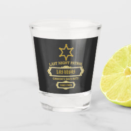 Sicherheit des Bräutigams letzte Nachtpatrouille Schnapsglas