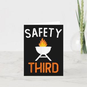 Sicherheit Dritte Grillen Funny 4. Juli Patriotic  Karte