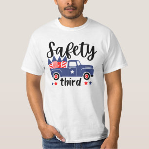Sicherheit Dritter 4. Juli Feuerwerk Patriotic T-S T-Shirt