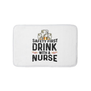 Sicherheit Erste Drink Bier Drinker Nurse National Badematte