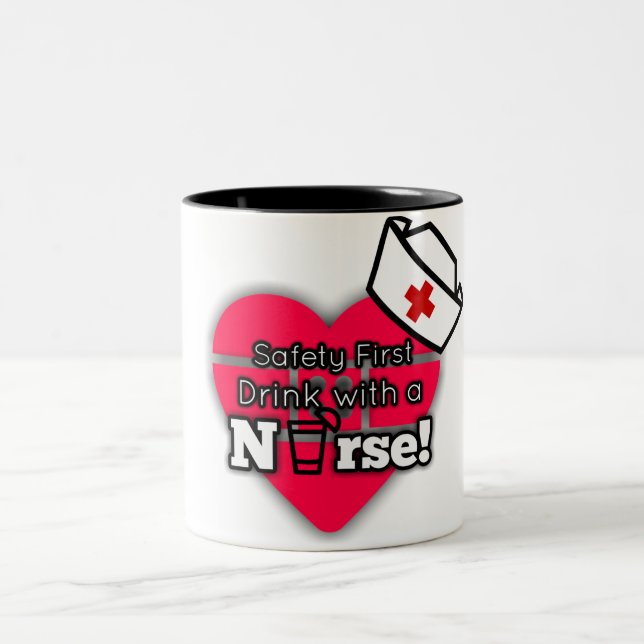 Sicherheit erste zweifarbige tasse (Mittel)