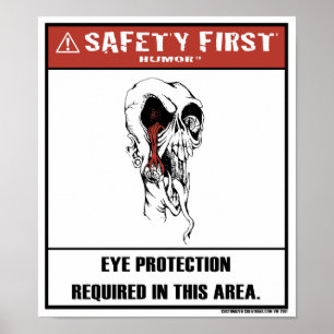 Sicherheit erstes Spaß-Auge Schutz-Plakat Poster