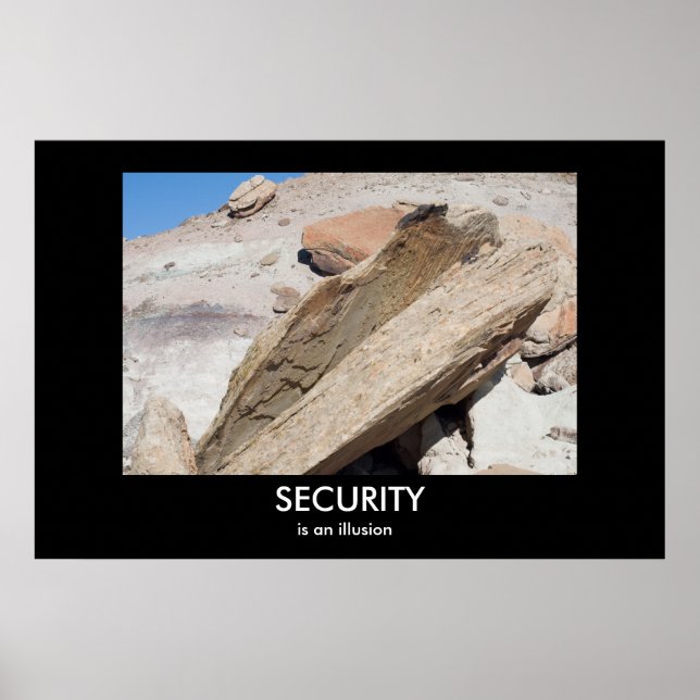 SICHERHEIT ist ein Demotivationspaket Poster (Vorne)
