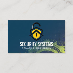 Sicherheit Online-Schutz Tech Hintergrund Visitenkarte