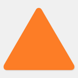 Sicherheit Orange Contemporary Color Coordination Dreieckiger Aufkleber