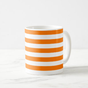 Sicherheit Orange und Weiße Streifen Kaffeetasse