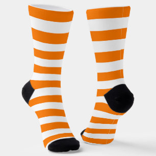 Sicherheit Orange und Weiße Streifen Socken