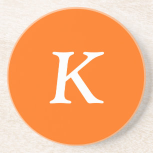 Sicherheit Orangefarbene Buchstaben - Farbe Sandstein Untersetzer