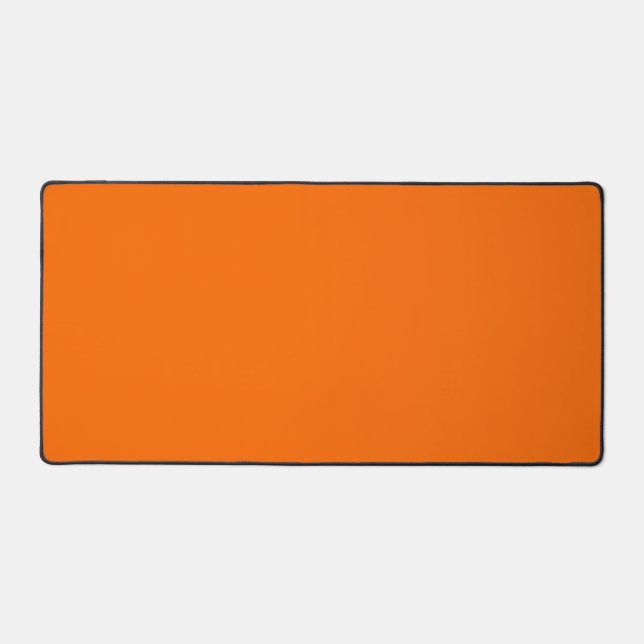 Sicherheit Orangefarbenes, einfarbiges, Schlichtes Schreibtischunterlage (Vorderseite)