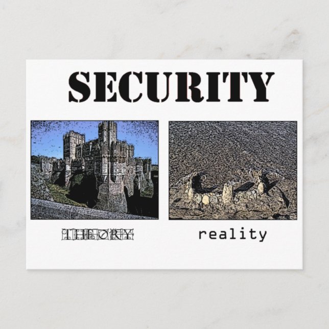 Sicherheit - Theorie und Realität Postkarte (Vorderseite)