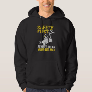 Sicherheit Tragen Sie zuerst immer Ihren Helm Gabe Hoodie