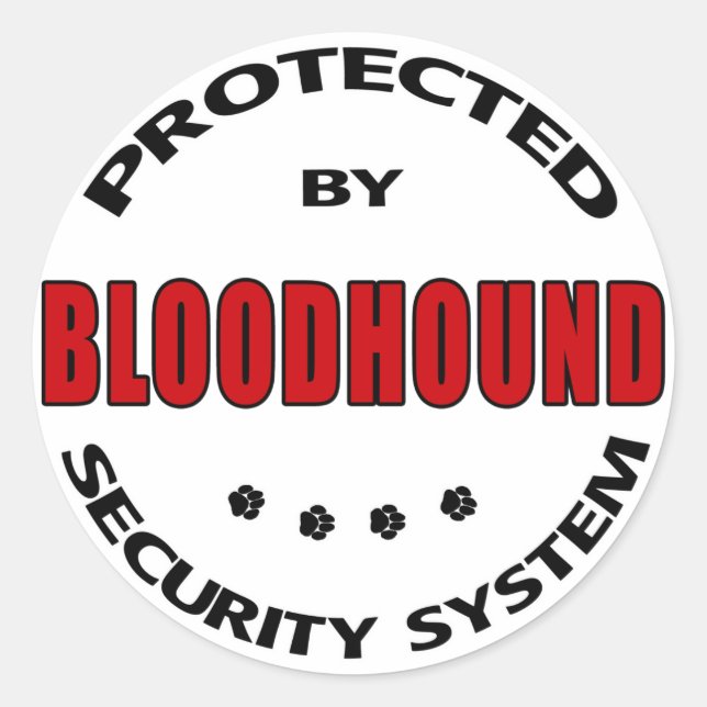 Sicherheit von Hunden im Blut Runder Aufkleber (Vorderseite)