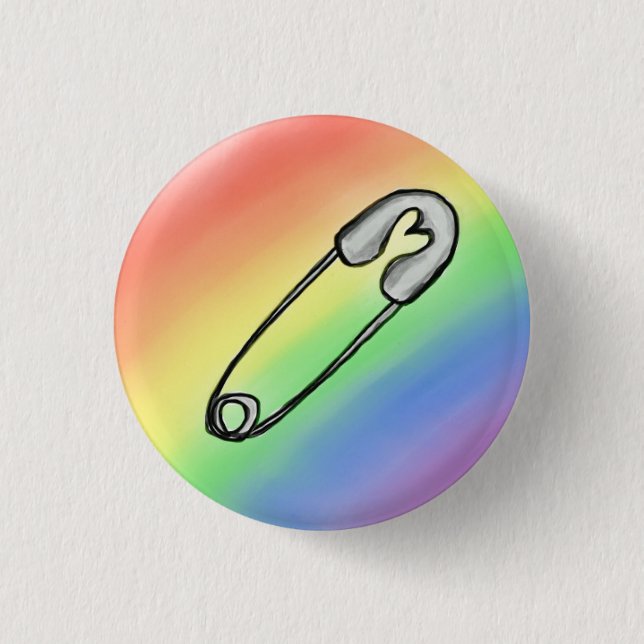 Sicherheits-Buttonregenbogen Button (Vorderseite)