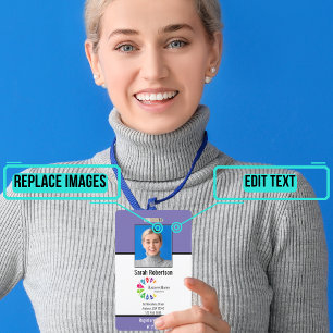 Sicherheits-ID Mitarbeiter-Ausweis - Vertikal Ausweis