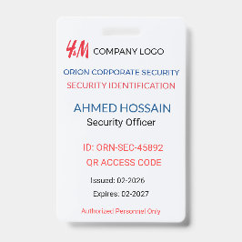 Sicherheitsausweis | Firmenausweis – QR ID Ausweis