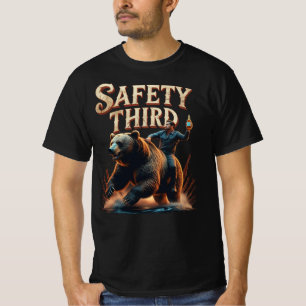 Sicherheitsbär-Reiter-Fun-Shirt T-Shirt