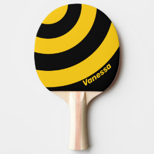 Sicherheitsbiene Nostalgischer Kreisstreifen mit N Tischtennis Schläger
