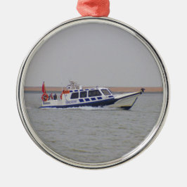 Sicherheitsboot Silbernes Ornament