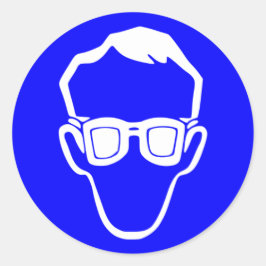 Sicherheitsbrillen mit erforderlichem Zeichen Runder Aufkleber