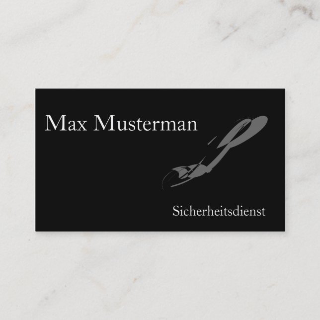 Sicherheitsdienst Visitenkarte (Vorderseite)