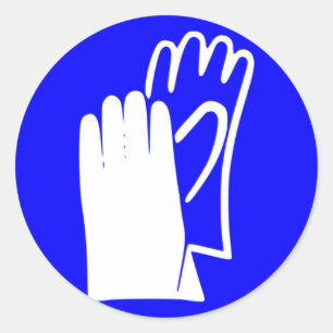 Sicherheitshandschuh-Schild Runder Aufkleber