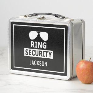 Sicherheitshinweis für den personalisierten Ring Metall Brotdose