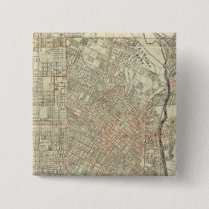 Sicherheitskarte und Straßenbahn in Los Angeles Button