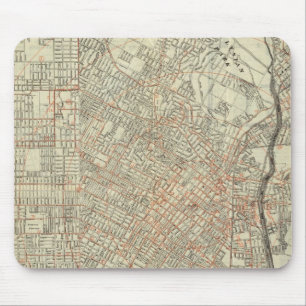 Sicherheitskarte und Straßenbahn in Los Angeles Mousepad