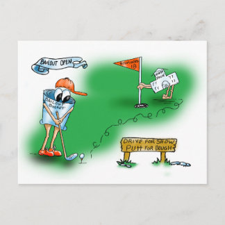 Sicherheitsleistung offen - Golf Postkarte
