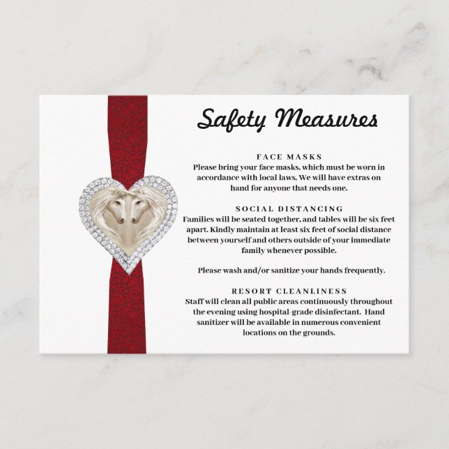 Sicherheitsmaßnahmen für Rote Spitzen Begleitkarte (Vorderseite)