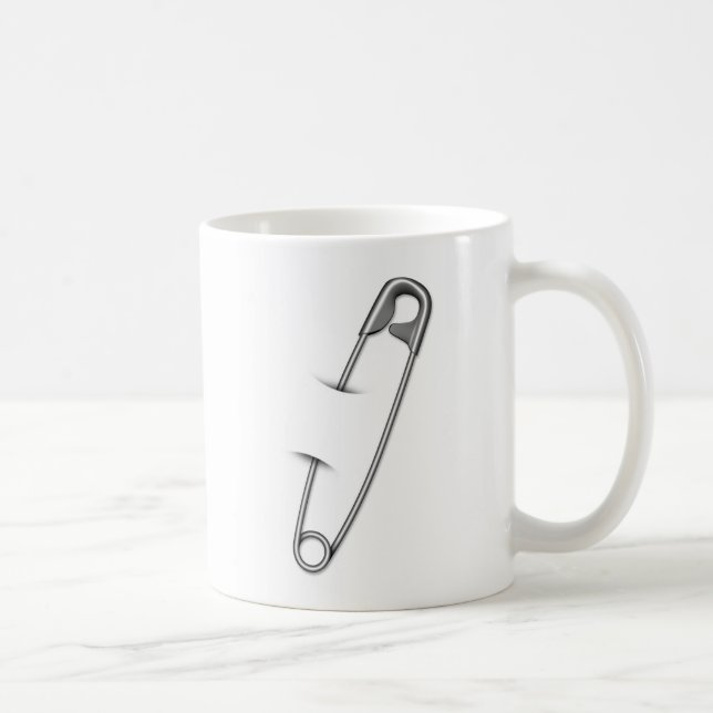 Sicherheitsnadel Schweigender Protest Kaffeetasse (Rechts)