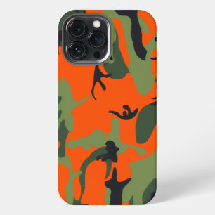 Sicherheitsorange und grüne Camo iPhone Hülle